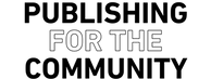 publishing for the community logo in black