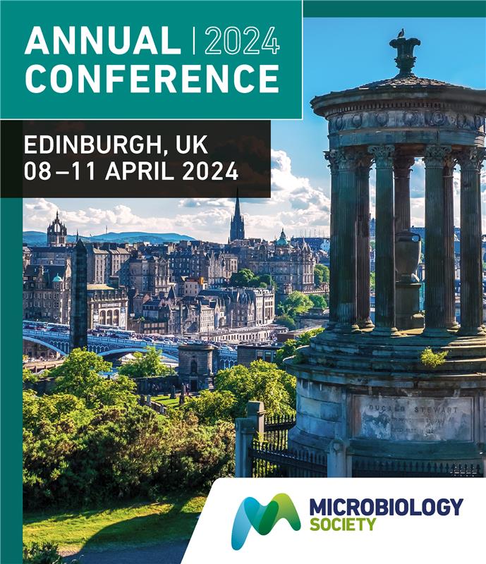 Conference poster for Microbiology Society Annual Conference 2024 in Edinburgh